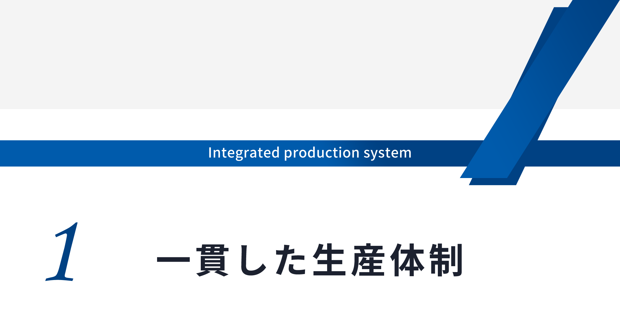 一貫した生産体制